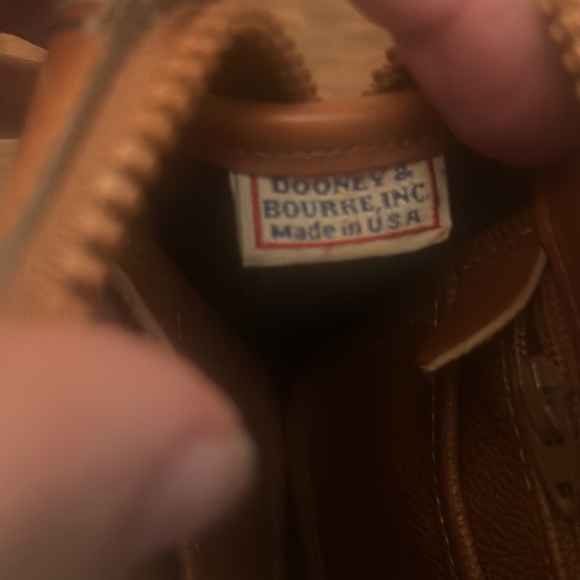 Dooney & Bourke Vintage All Weather Leather Hunter Green and British Tan Bag - Picture 15 of 16